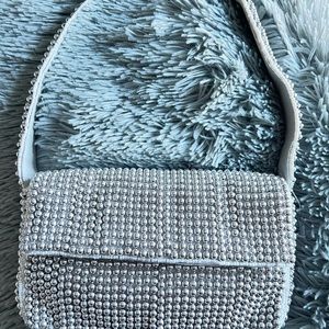 Anthropology * new * metallic silver shoulder bag “ The Fiona”